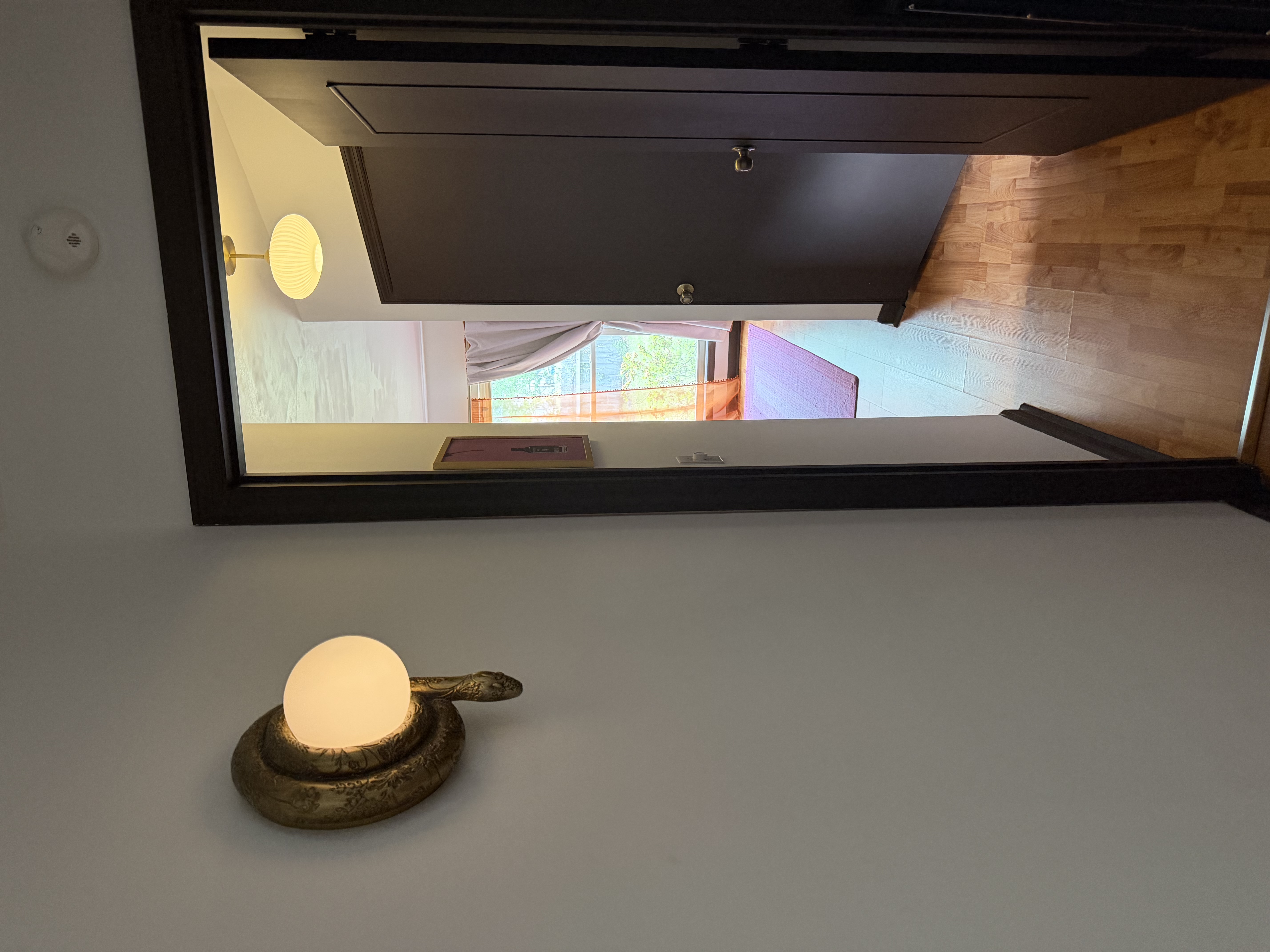 Living space with beautiful artistic decor and thoughtfully curated design elements