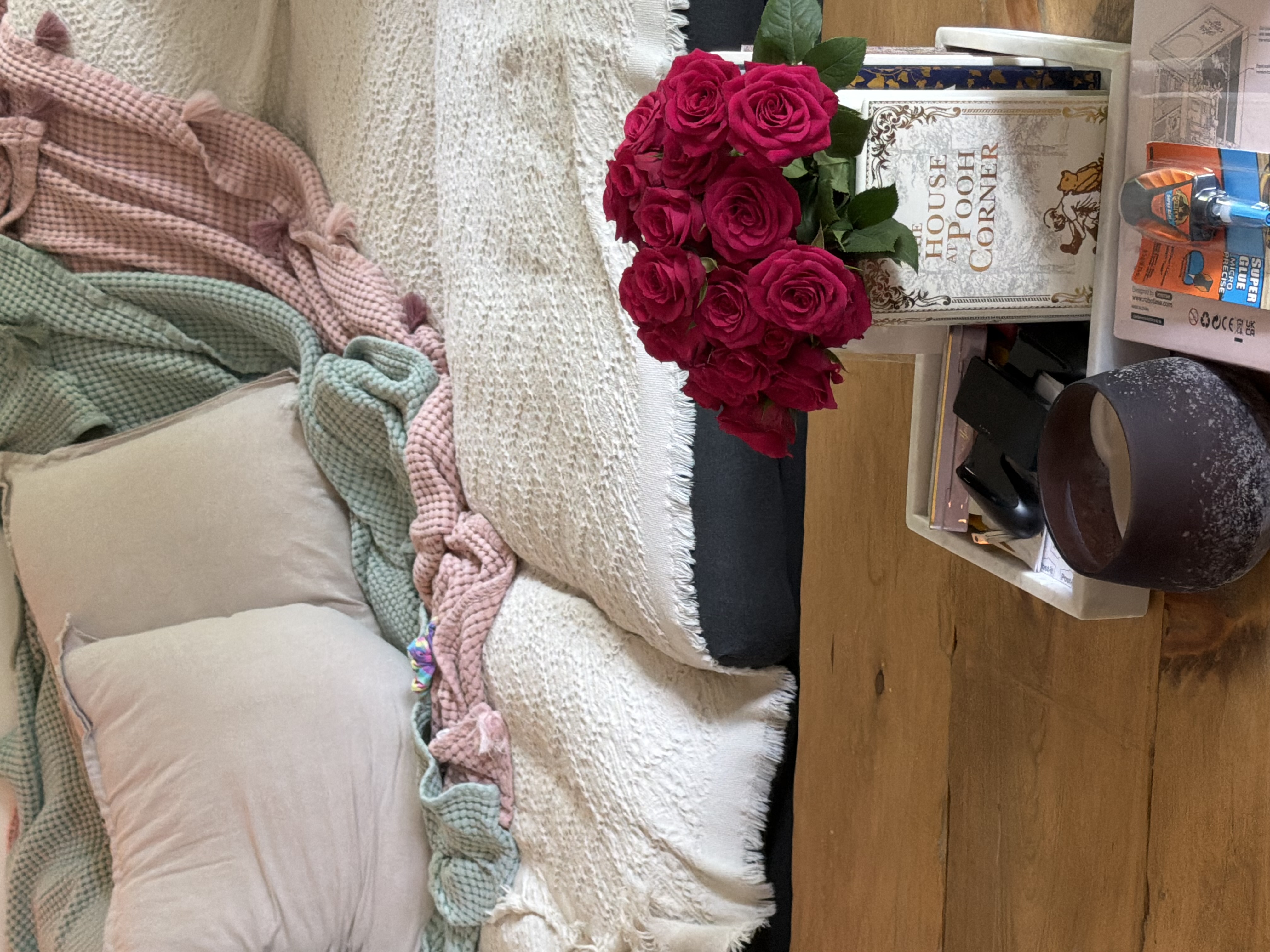 Artistic living area with natural light and a refined, creative atmosphere